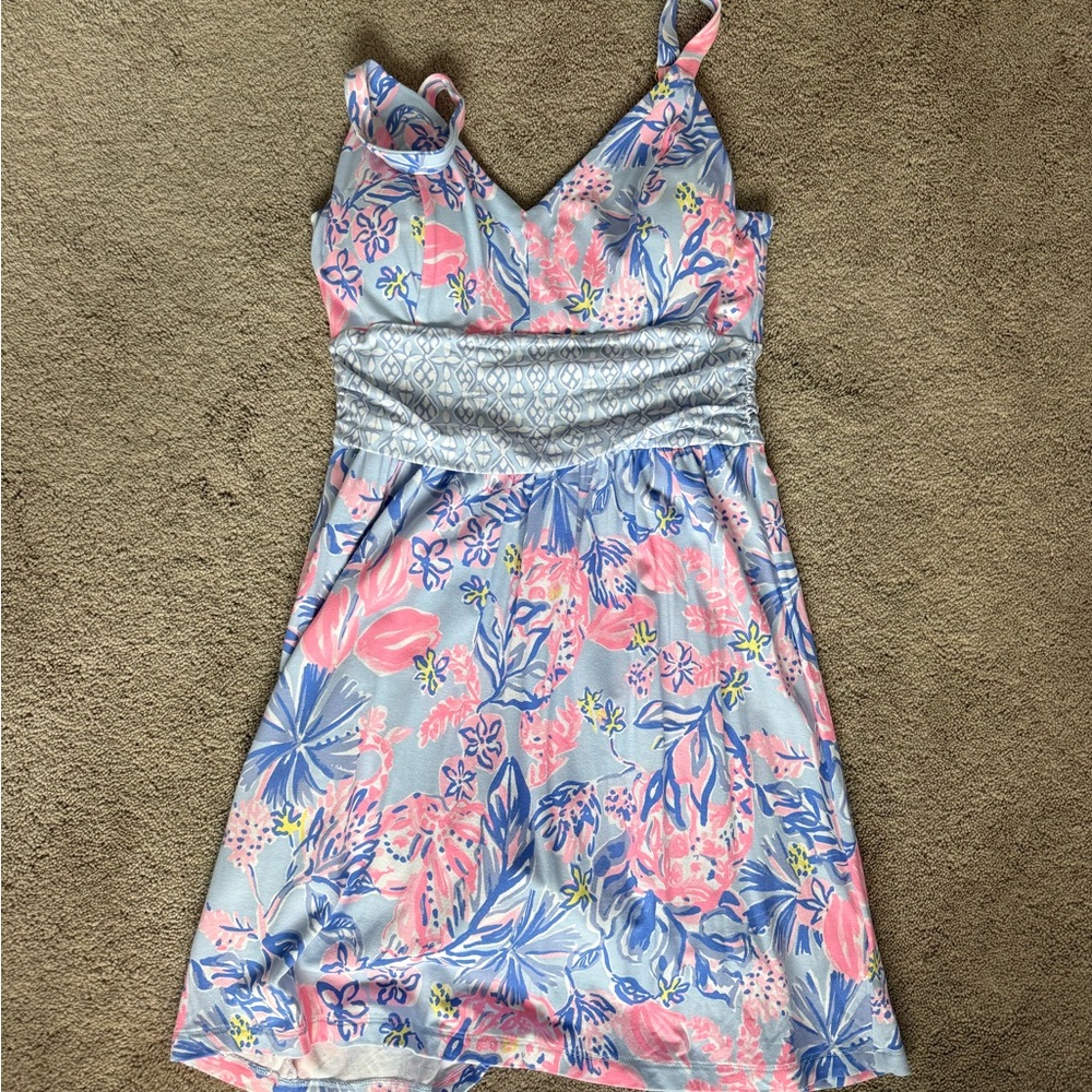 Lilly Pulitzer Woman’s Dress in Pink and Blue Floral